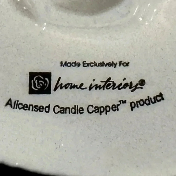 Home Interiors Ceramic Candle Capper Christmas Holiday Snowman Painted Topper - Picture 10 of 11